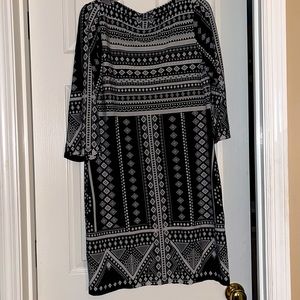 Eci New York Print Midi Dress